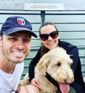 Tara Loehrer With Husband And Dog