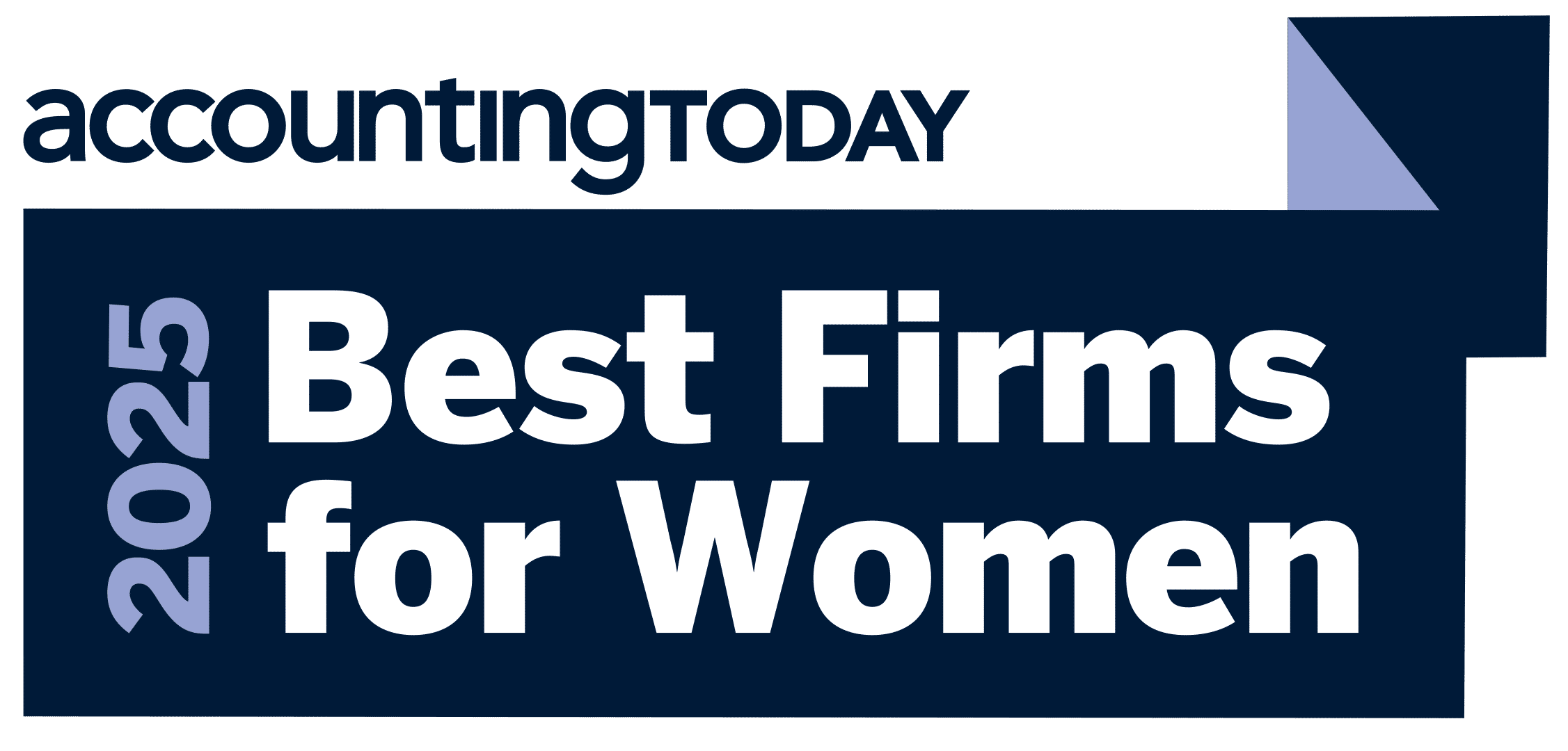 Accounting Today's Best Firms for Women Logo 2025